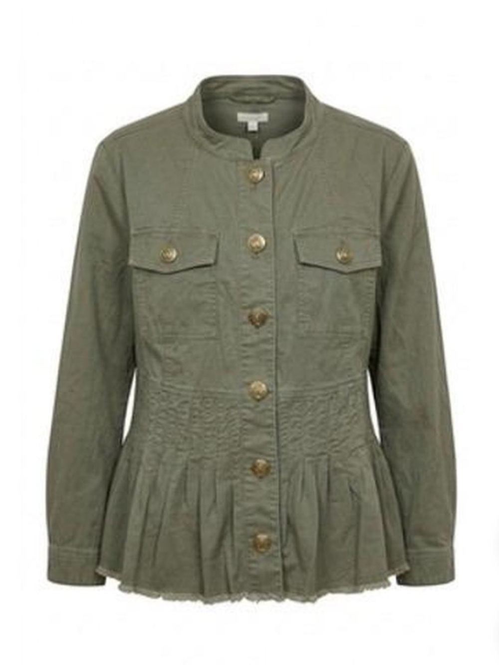 J. Jill Army Green Peplum Jacket Medium NWT - Picture 2 of 8